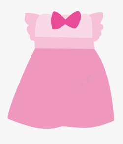 儿童公主裙手绘卡通粉色小裙子高清图片