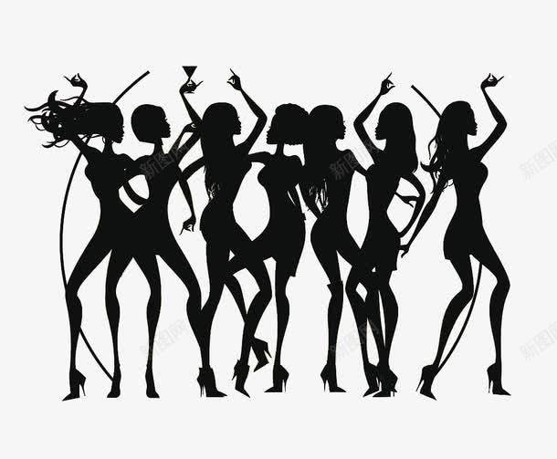 一群跳舞的女人剪影png免抠素材_新图网 https://ixintu.com 一群女人 剪影 舞会 舞蹈 舞蹈跳舞培训班招生 跳舞的女人 酒吧人物