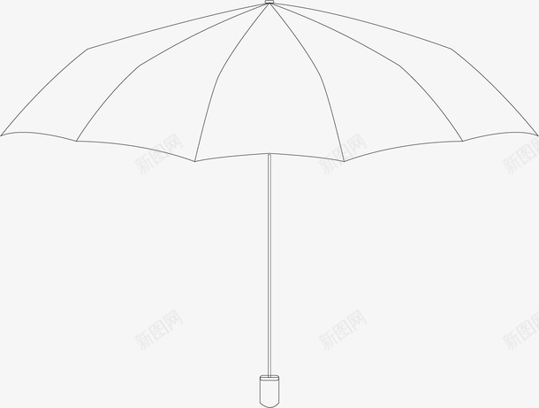 卡通雨伞线条图标png_新图网 https://ixintu.com 卡通 简笔画 线条 雨伞