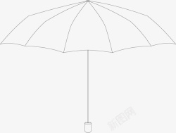 线条雨伞卡通雨伞线条图标高清图片