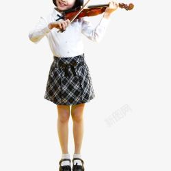 儿童拉小提琴素材