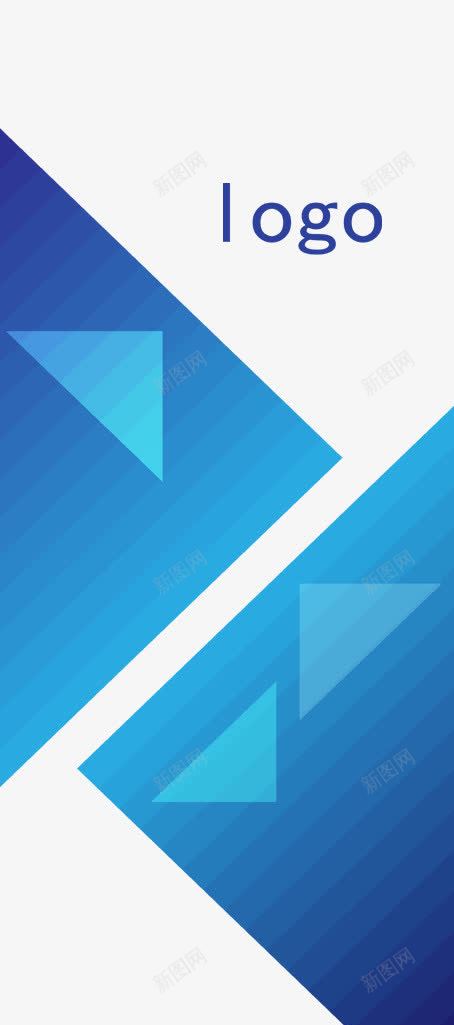蓝色三角形展架模板psd免抠素材_新图网 https://ixintu.com X展架设计 x展架 展架 展架模板 展架海报 海报素材 炫彩展架 蓝色三角形