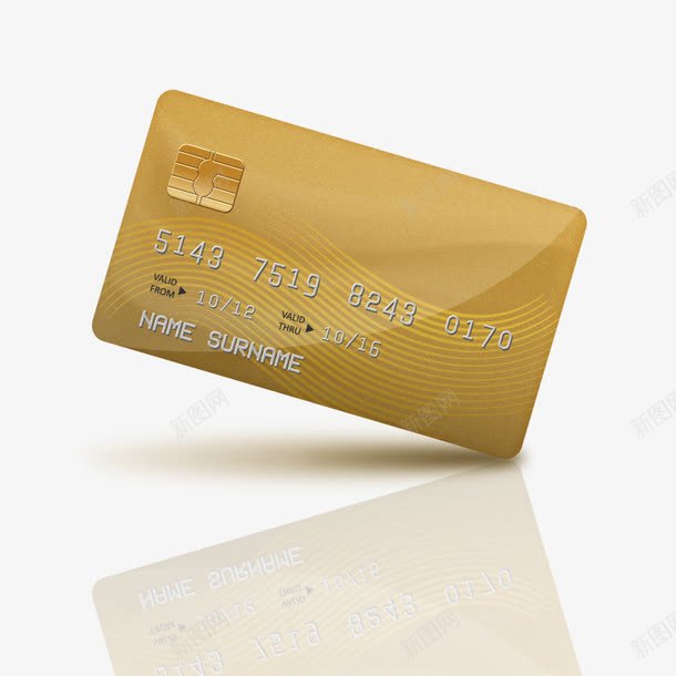 银行卡矢量图ai免抠素材_新图网 https://ixintu.com 3D 信用卡 免扣png素材 免费png素材 矢量图 金卡 金色 银行卡模型