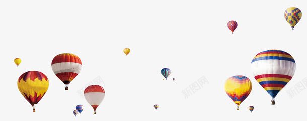 热气球随风漂流png免抠素材_新图网 https://ixintu.com 创意 多彩 漂流 热气球