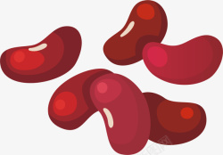 红色豆子六颗红色的豆子矢量图高清图片