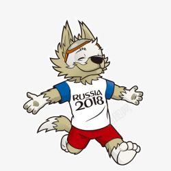 扎比瓦卡扎比瓦卡2018俄罗斯世界杯吉祥物矢量图高清图片