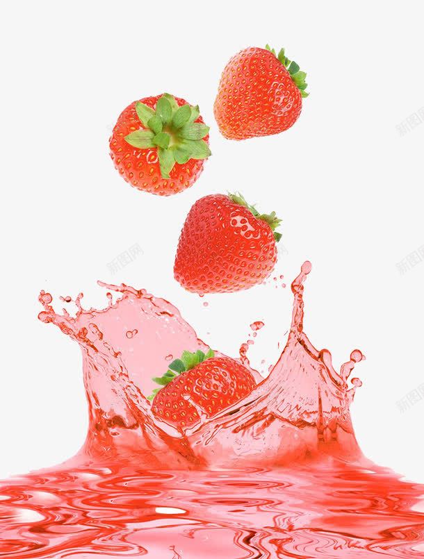 草莓果汁png免抠素材_新图网 https://ixintu.com 果汁特效 水果 红色 飞溅的果汁 饮料 鲜榨