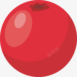 卡通蔓越莓反光红色圆形立体蔓越莓矢量图高清图片