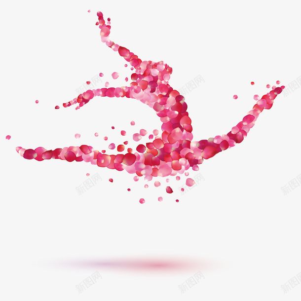 跳舞女人装饰花瓣png免抠素材_新图网 https://ixintu.com 唯美 女人 玫瑰花 粉色 美丽 舞蹈 芭蕾舞 花瓣 魅力