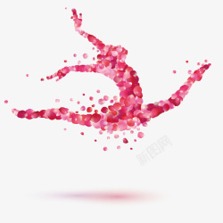 芭蕾舞跳舞女人装饰花瓣高清图片