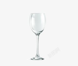 玻璃杯喝水透明高脚杯高清图片