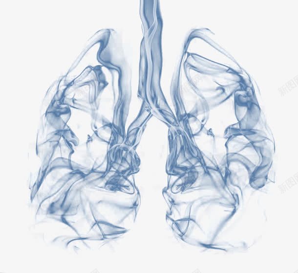 蓝色烟雾抽象png免抠素材_新图网 https://ixintu.com 抽象 抽象肺部 烟雾 烟雾抽象 肺部 肺部创意 蓝色烟雾