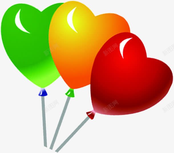 彩色卡通可爱爱心气球png免抠素材_新图网 https://ixintu.com 卡通 可爱 彩色 气球 爱心