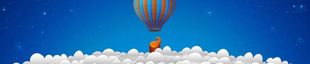 卡通背景jpg设计背景_新图网 https://ixintu.com 热气球蓝色云朵
