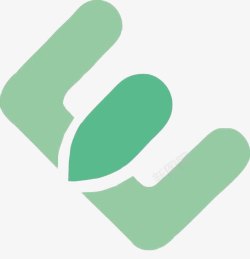 绿色花瓣创意字母绿色互联网logo图标高清图片
