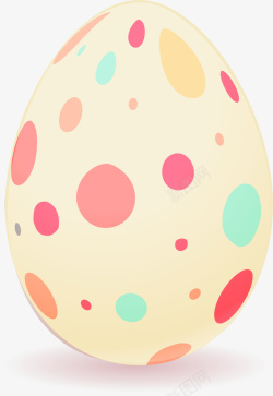 多彩彩蛋复活节黄色圆点彩蛋高清图片