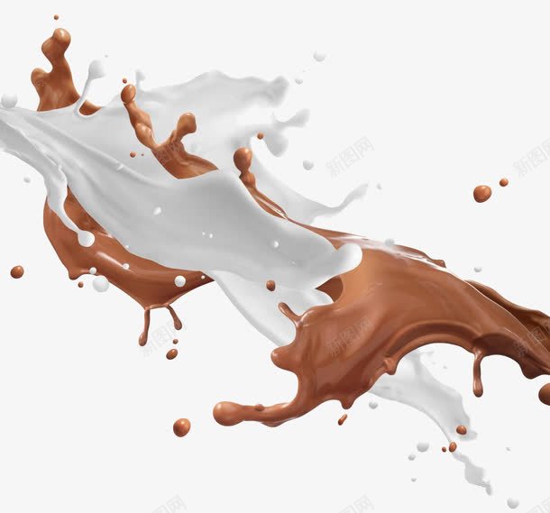 牛奶巧克力png免抠素材_新图网 https://ixintu.com 冲击 喷溅 溅起 牛奶巧克力 碰撞