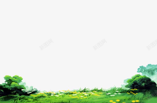 绿色草地展板png免抠素材_新图网 https://ixintu.com 展板 绿色 草地 设计