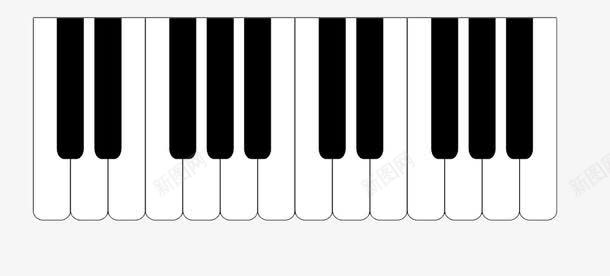 键盘钢琴png免抠素材_新图网 https://ixintu.com 钢琴 键盘 黑白