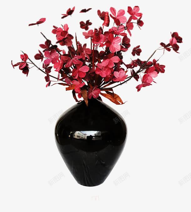 花卉摆件png免抠素材_新图网 https://ixintu.com 家居装饰 红色 花束 花瓶 鲜花