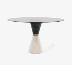 不锈钢大理石餐桌欧式高贵的圆形餐桌高清图片