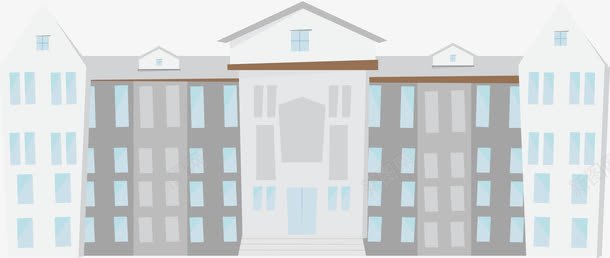 大楼矢量图ai免抠素材_新图网 https://ixintu.com 大学 建筑物 房屋 扁平化 楼房 矢量图