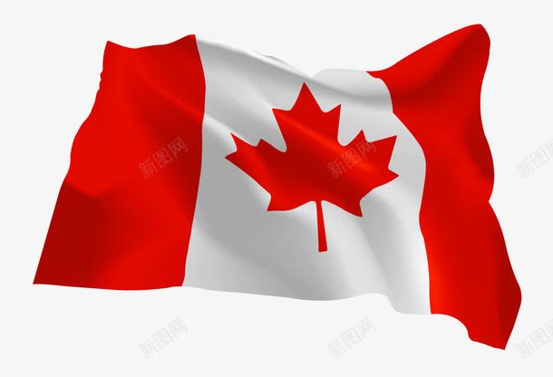 手绘加拿大国旗png免抠素材_新图网 https://ixintu.com 加拿大国旗 手绘 枫叶 飘扬的国旗