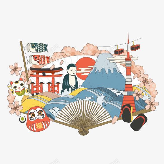 浮世绘图案png免抠素材_新图网 https://ixintu.com 日式浮世绘 日本浮世绘 日系 浮世绘 装饰图案