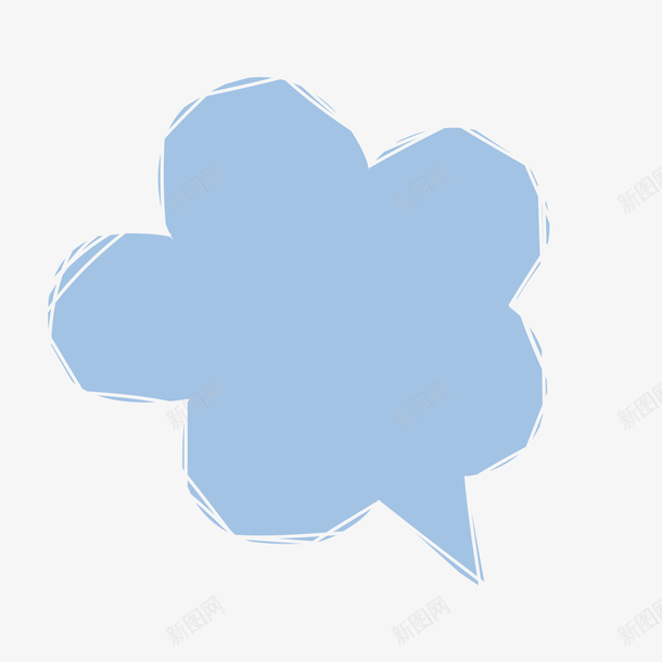 蓝色卡通边框png免抠素材_新图网 https://ixintu.com 卡通边框 文案背景 活动标签 蓝色对话框