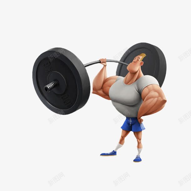 举重风男人png免抠素材_新图网 https://ixintu.com 举重 健身 卡通男人 手绘男人 爆发力 男人 运动员