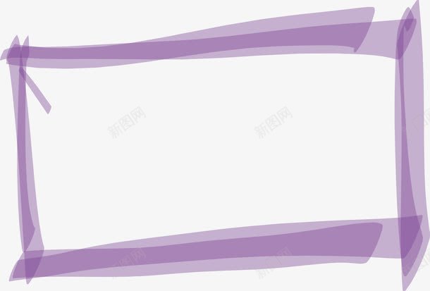 紫色马克笔矩形框png免抠素材_新图网 https://ixintu.com 手绘线条 矢量png 矩形提示框 矩形框 紫色