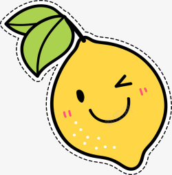微笑梨子手绘梨子水果高清图片