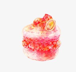 红色芒果草莓沙冰饮料高清图片