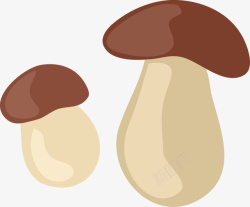 手绘卡通小蘑菇素材