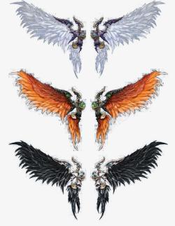 个性涂鸦图案时尚炫酷的翅膀元素高清图片