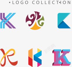 立体k字母logo设计手绘字母K图标高清图片