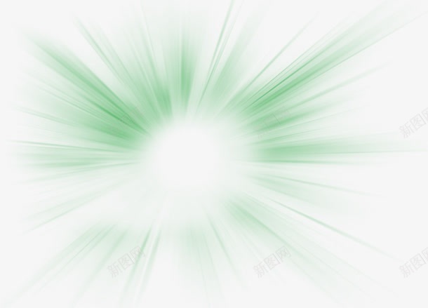 绿色发散的光png免抠素材_新图网 https://ixintu.com 光效光晕 发散光 放射线 星光 绿色 装饰背景