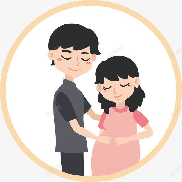 一对夫妻png免抠素材_新图网 https://ixintu.com 夫妇 夫妻 怀孕的女人 手绘