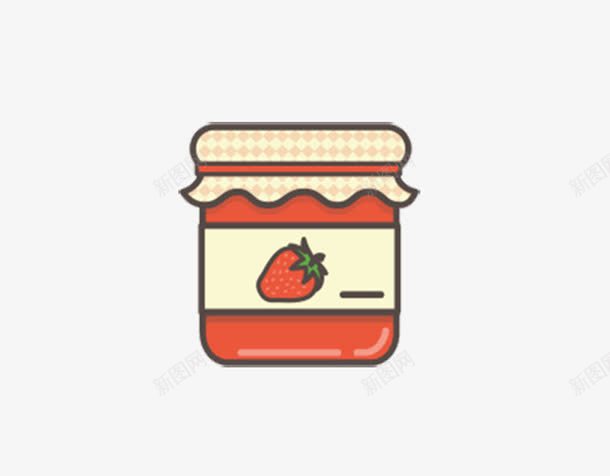 卡通草莓果酱png免抠素材_新图网 https://ixintu.com 卡通 可爱 果酱 水果 草莓