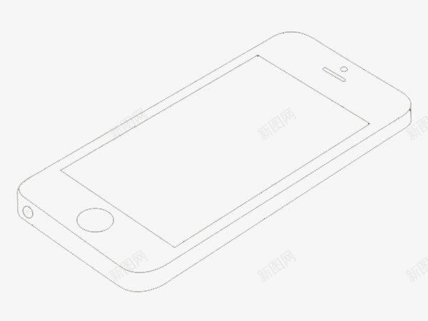 手机线框png免抠素材_新图网 https://ixintu.com 手机线框 浅色 线条 线框