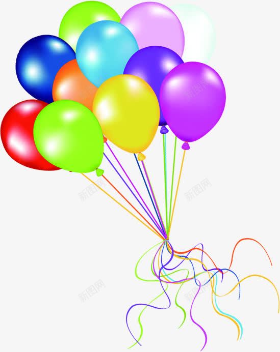 七色气球创意广告png免抠素材_新图网 https://ixintu.com 七色 创意 广告 气球