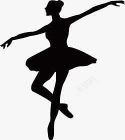 身材曼妙的女郎跳芭蕾的女孩图标高清图片