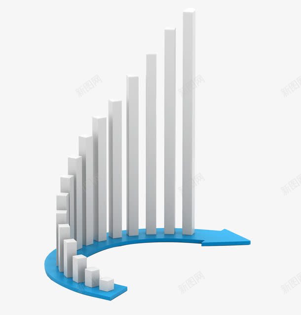 固定在箭头上的柱状图png免抠素材_新图网 https://ixintu.com 创意 商业 商务 固定在箭头上的柱状图 财经 金融