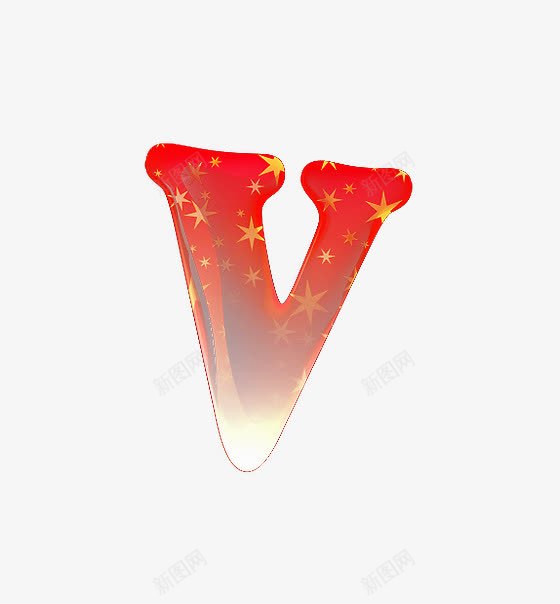 渐变红旗字母vpng免抠素材_新图网 https://ixintu.com 创意数字 国庆 渐变红旗字母数字