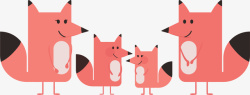 创意水彩狐狸插画装饰素材