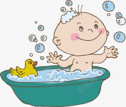 洗澡宝宝卡通婴儿高清图片