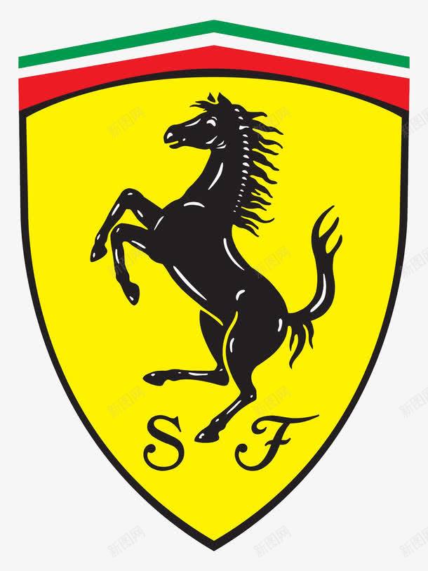 法拉利标签图标png_新图网 https://ixintu.com Ferrari 标记 法拉利车标 黄色