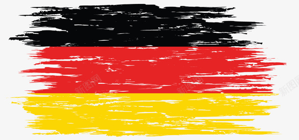 手绘涂鸦德国国旗矢量图图标ai_新图网 https://ixintu.com 国旗 德国 德国国旗 手绘德国国旗 涂鸦国旗 矢量png 矢量图