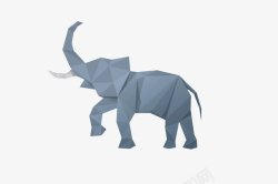 几何大象几何动物高清图片