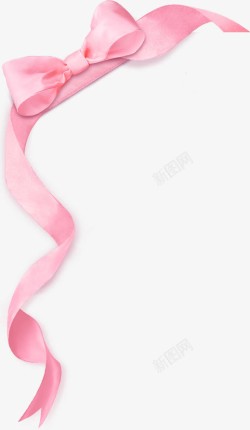 红色粉煳粉色蝴蝶结高清图片